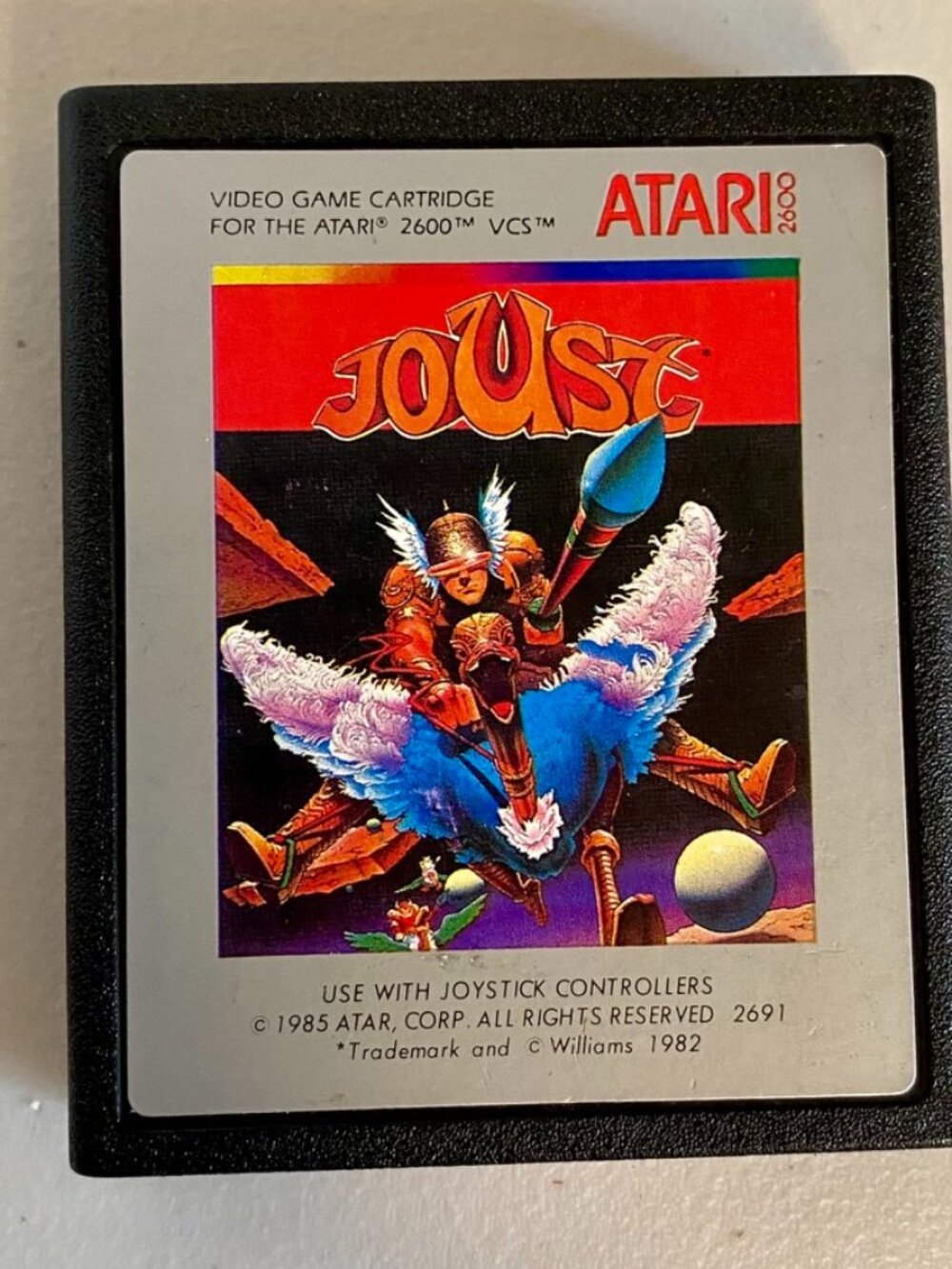Joust (Atari 2600, 1985) Made by Atari, Corp | UNTESTED Cartridge | Clean